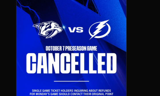 The game that was cancelled because of a Hurricane is again cancelled because of a Hurricane