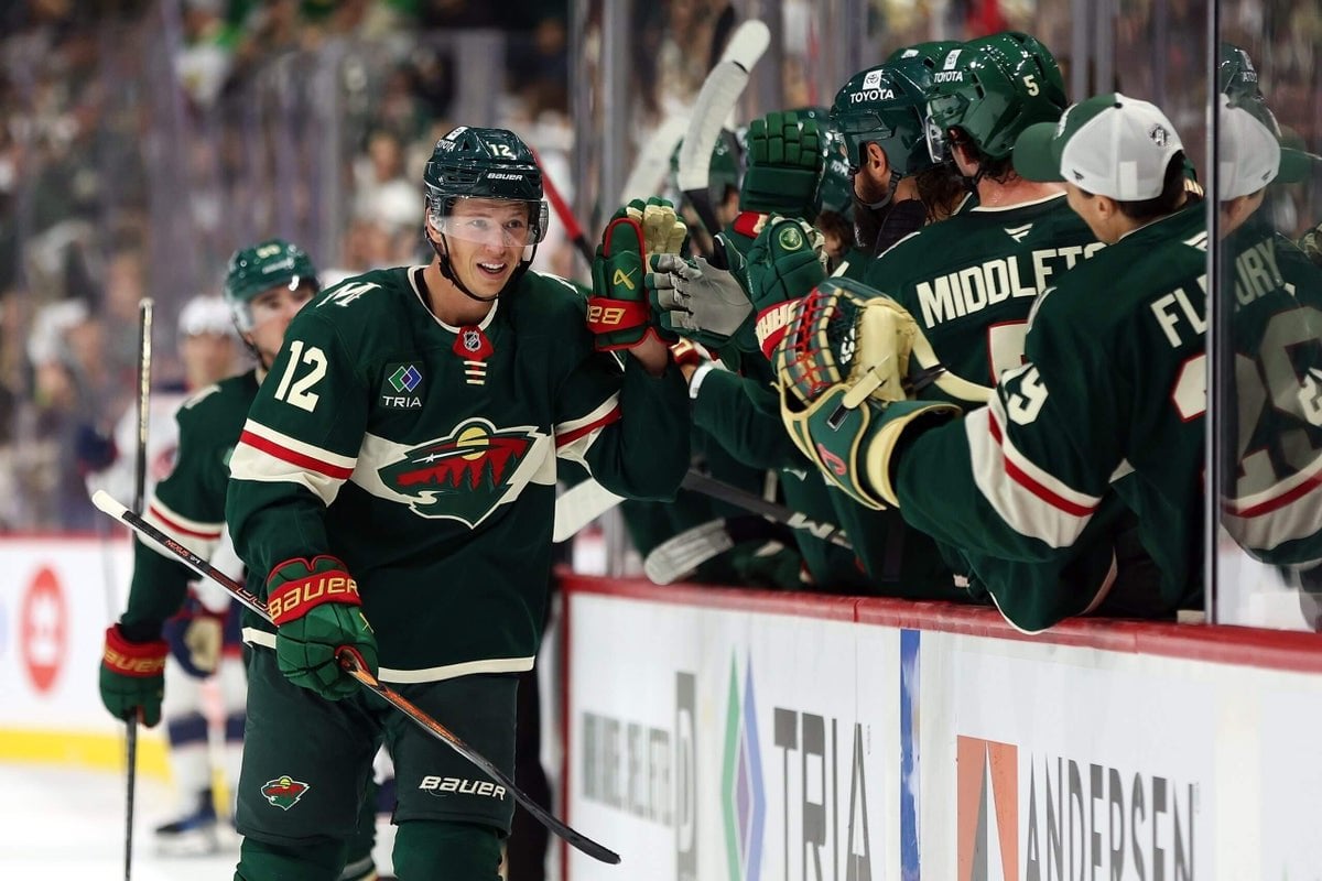 Johnny Gaudreau was in Matt Boldy’s heart during Wild star’s 3-point night