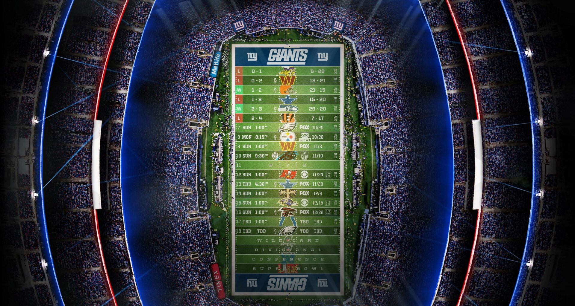 2024 - Stadium Schedule - Wk 6 - Giants (2-4)