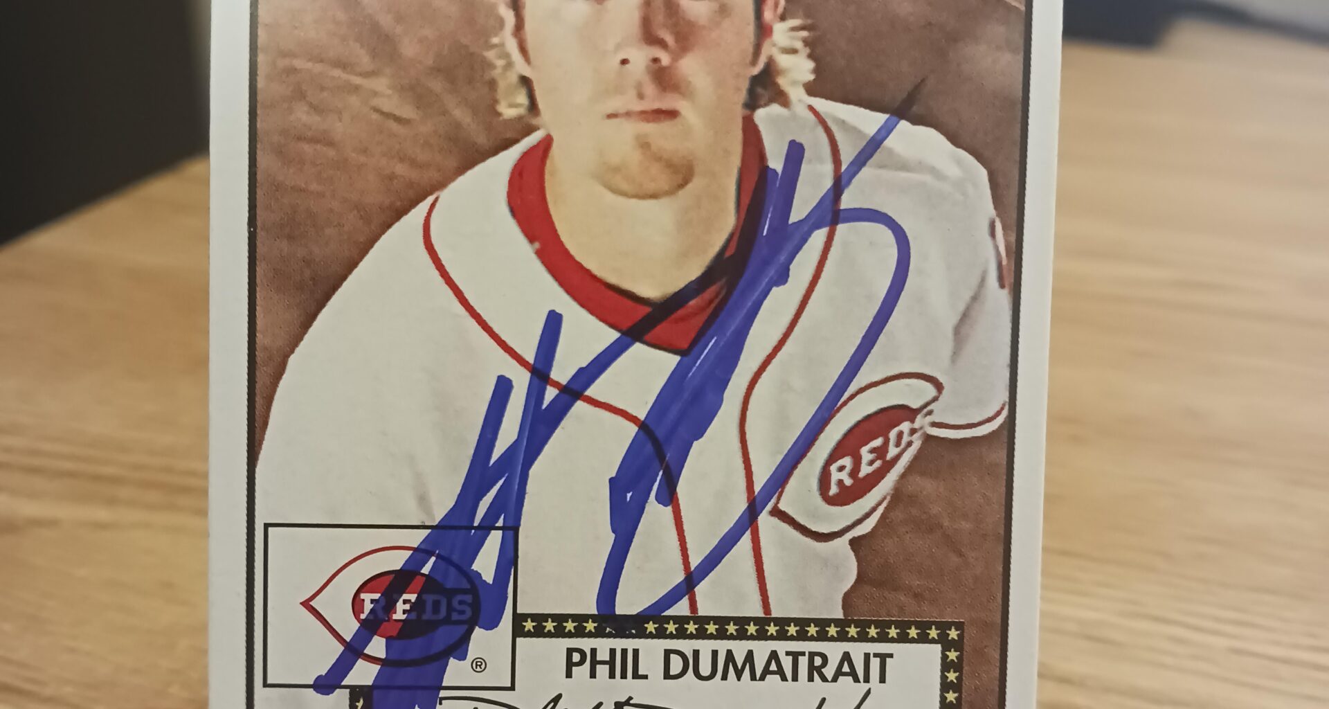 Posting a Reds autographed card every day until we win the World Series. Day 490: Phil Dumatrait