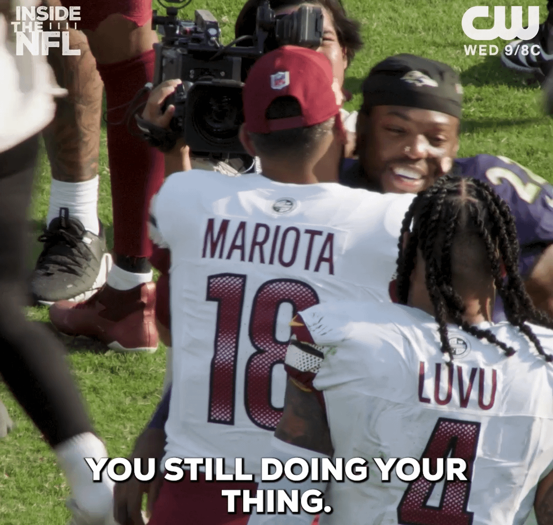 [Mic'd Up] Derrick Henry was so excited to see his former teammate Marcus Mariota