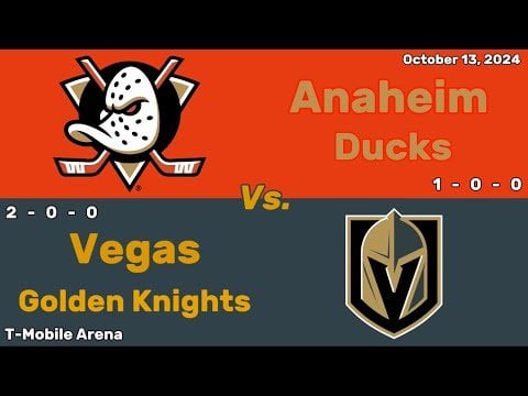 Anaheim Ducks vs Vegas Golden Knights | October 13, 2024 | All Goals