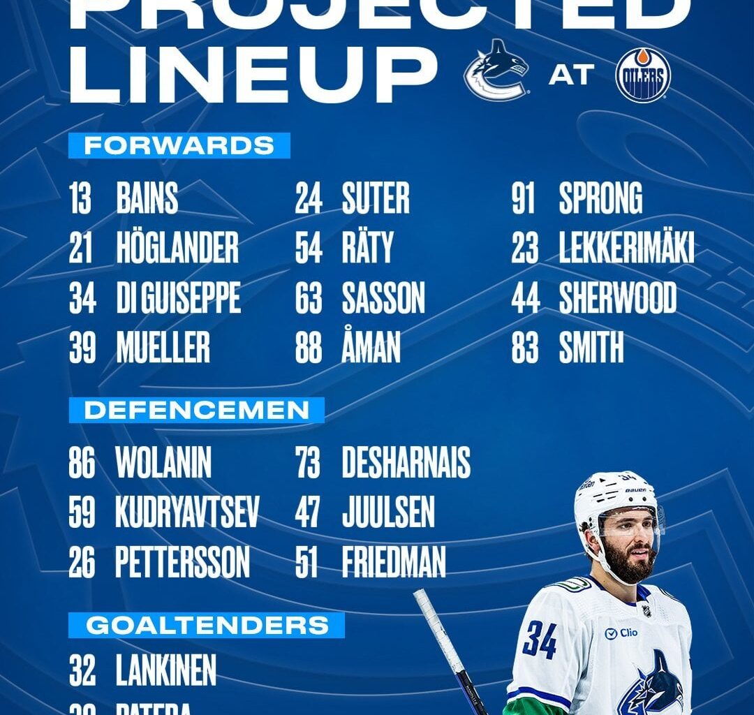 GDT - PRESEASON GAME #5 Canucks (2-2) vs Oilers (2-3) 6:00PM Pacific