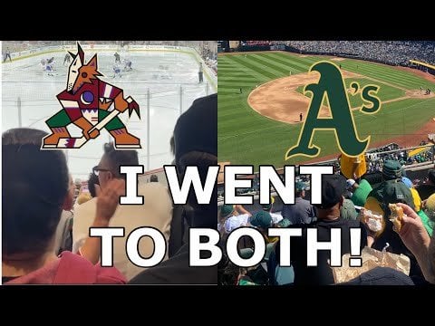 I went to BOTH the last Arizona Coyotes game AND last Oakland A’s game in 2024