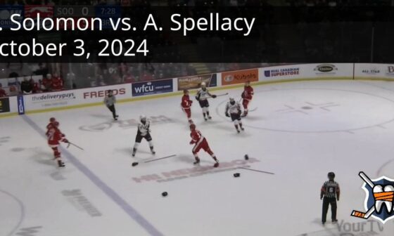 Hawks prospect AJ Spellacy absolutely destroys a kid and drops the gloves first game back in juniors.