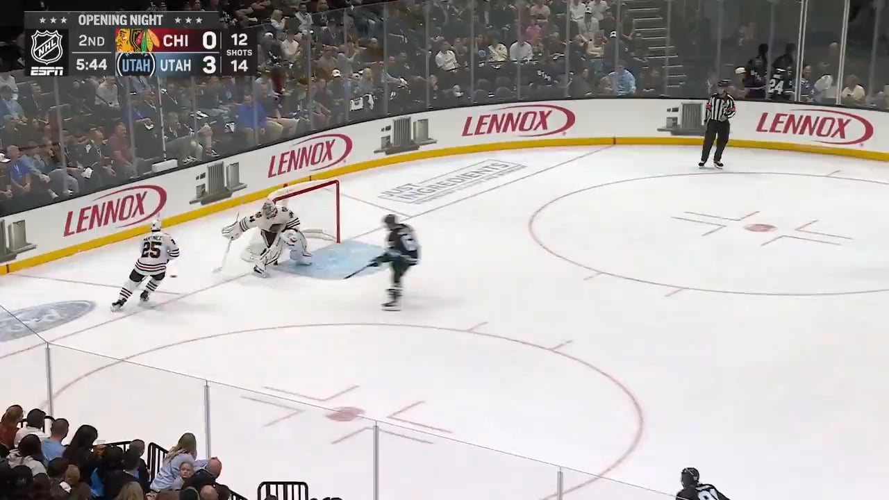 Connor Bedard feeds Teuvo Teravainen for the Hawks first goal of the season