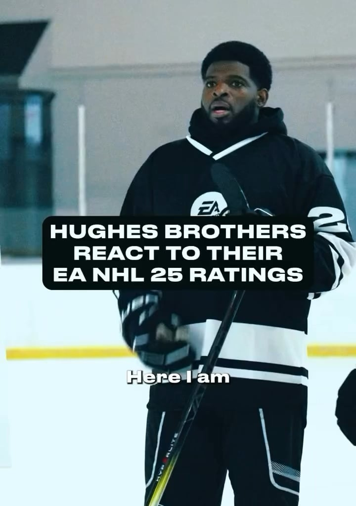 Humble Hughes thinks his elite NHL 25 rating is too high.