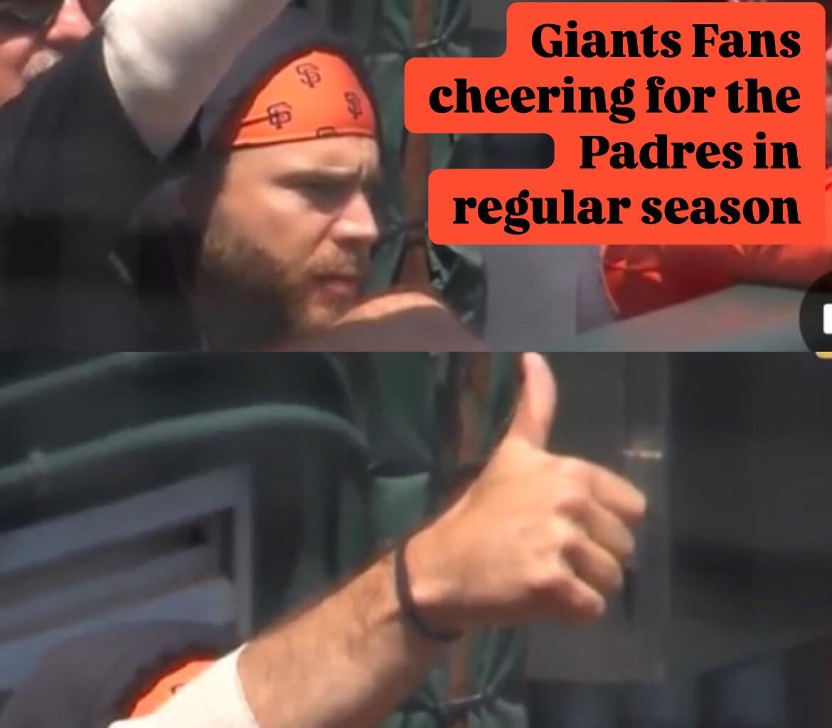 SF Giants Fans 🤝 Padres Fans when it’s against LA