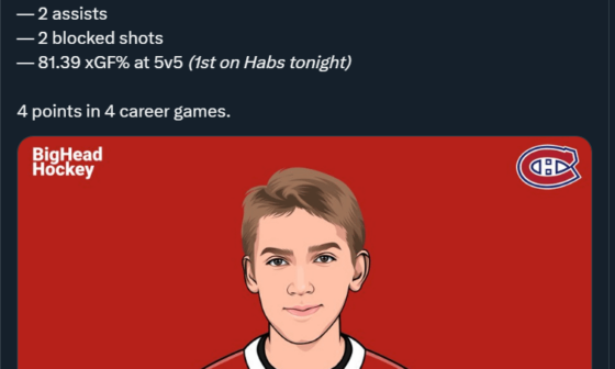 [Big Head Hockey] Lane Hutson tonight