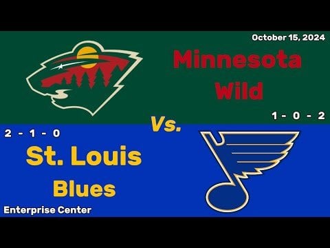 Minnesota Wild vs St. Louis Blues | October 15, 2024 | All Goals