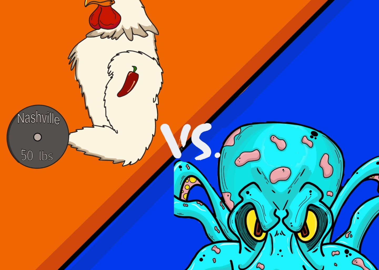 Preds vs kraken, doodle by me