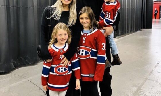 Carey Price and his family at the Bell Centre for the Habs game last night