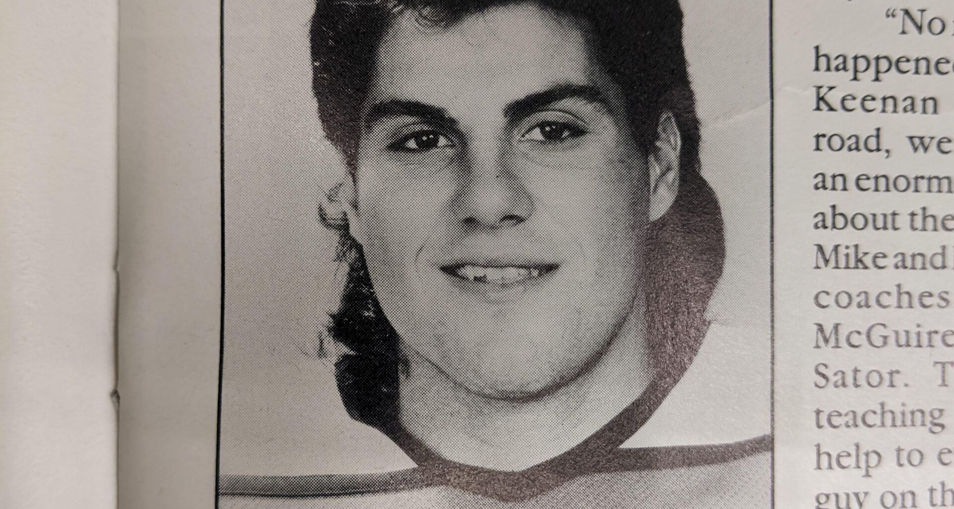 I was browsing an old 1991 Canucks "Breakaway" magazine when suddenly...