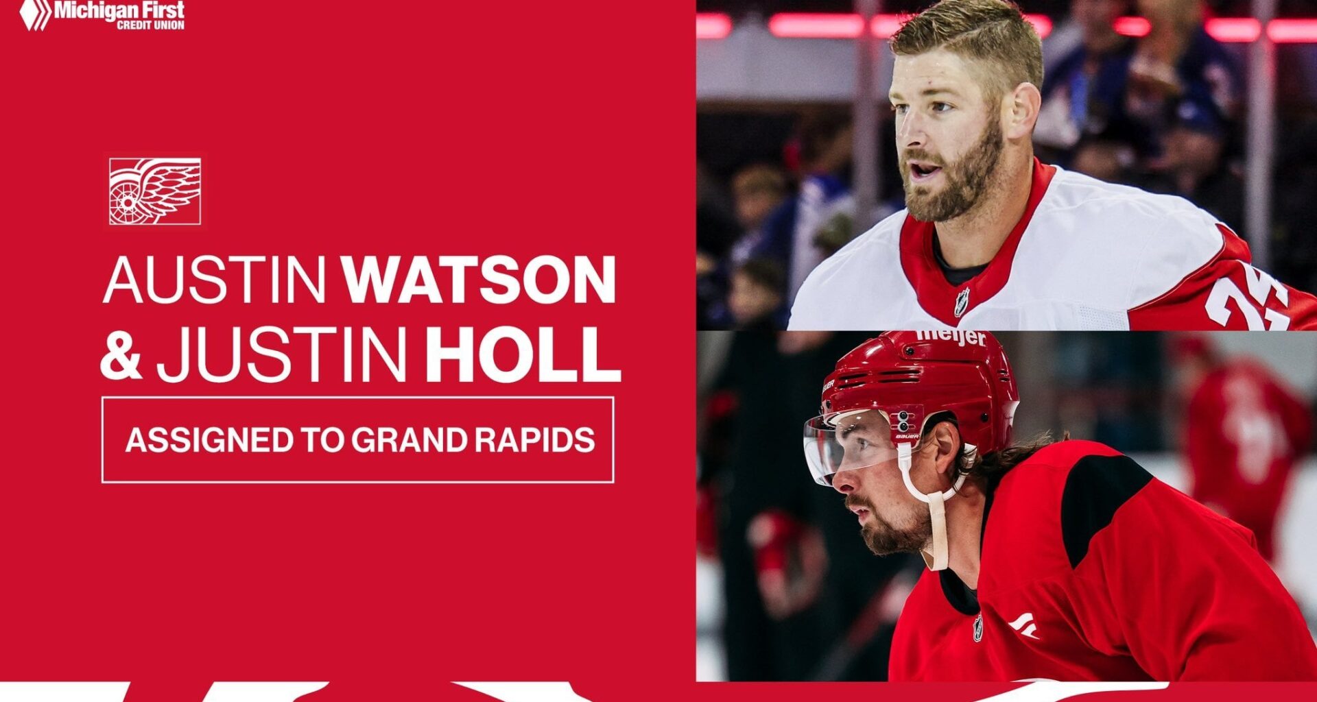 Watson and Holl assigned back to Grand Rapids