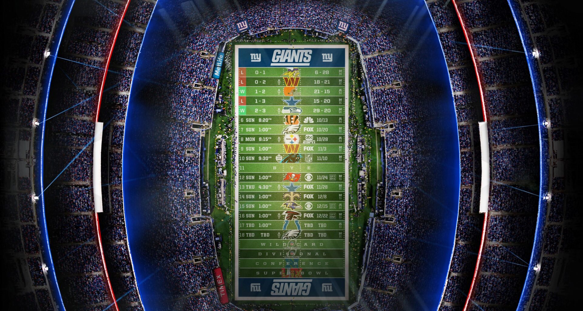 2024 - Stadium Schedule - Wk 5 - Giants (2-3)