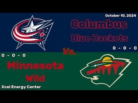 Columbus Blue Jackets vs Minnesota Wild | October 10, 2024 | All Goals