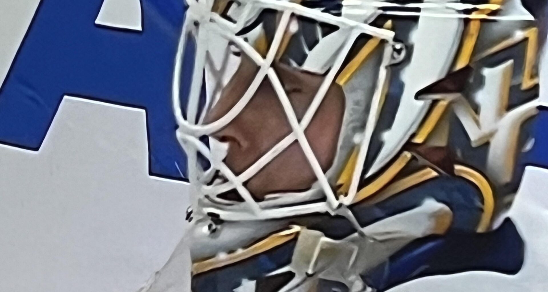 Lanky still rocking his Preds mask tonight