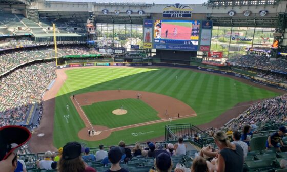 My fiancée and I attended a game at all 30 MLB stadiums this summer. Here are a few of my favorite pictures I took at Miller Park!