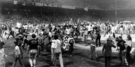 I just now learned about Disco Demolition Night, am not a Chicago native. It’s insane to think this was even considered to be a good idea by the front office