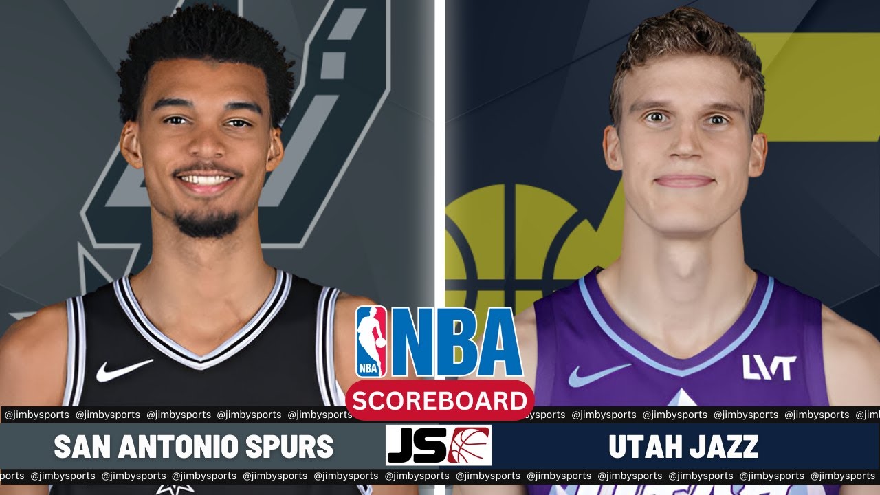 San Antonio Spurs Vs Utah Jazz | NBA Live Play-By-Play Scoreboard 2024