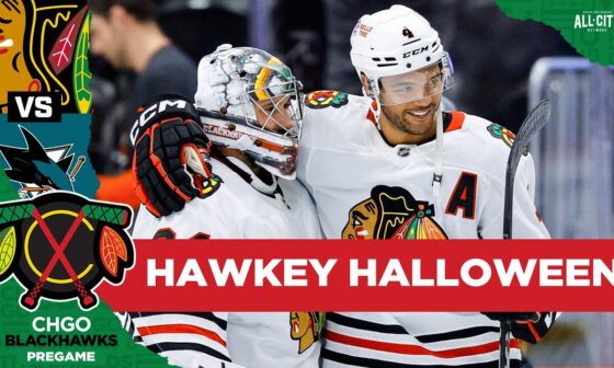 Chicago Blackhawks go on a Halloween Shark hunt in San Jose | CHGO Blackhawks Podcast