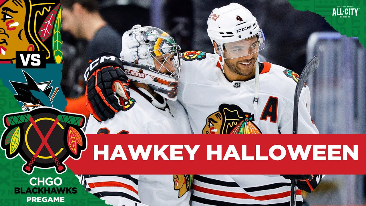 Chicago Blackhawks go on a Halloween Shark hunt in San Jose | CHGO Blackhawks Podcast