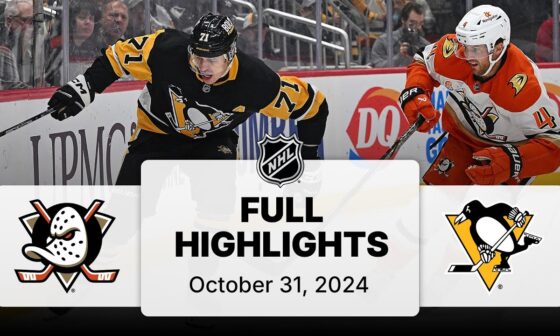 NHL Highlights | Ducks vs. Penguins - October 31, 2024