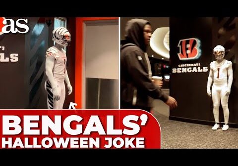 JORDAN BATTLE pulls epic HALLOWEEN JOKE on BENGALS players