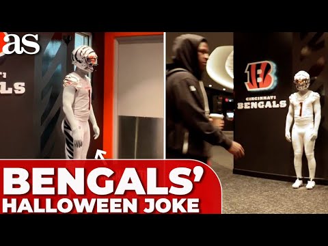 JORDAN BATTLE pulls epic HALLOWEEN JOKE on BENGALS players