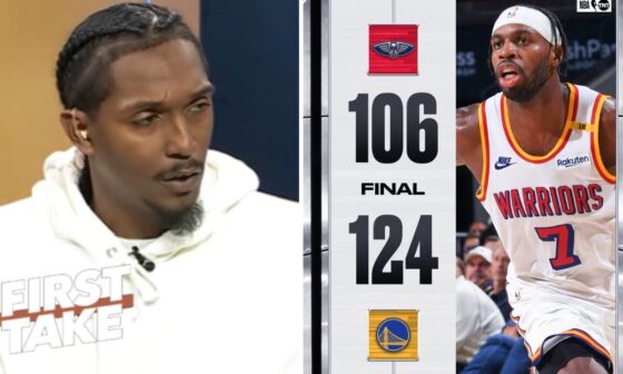 FIRST TAKE| Warriors are LEGIT! - Lou Williams on Buddy Hield dominate Pelicans 104-89 without Curry