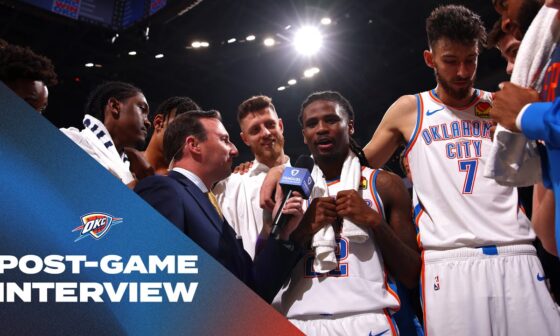 Checking in with the squad postgame 🤝 | Thunder vs Spurs Post-Game Interview | October 30, 2024