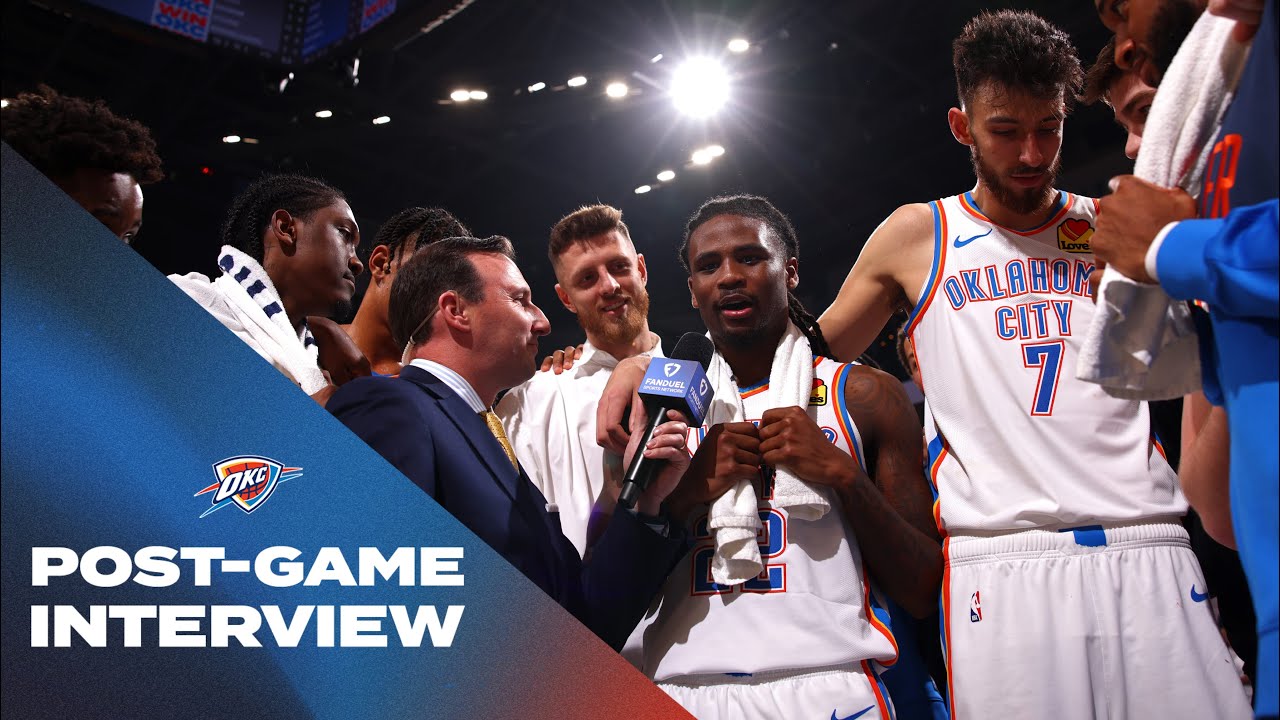 Checking in with the squad postgame 🤝 | Thunder vs Spurs Post-Game Interview | October 30, 2024