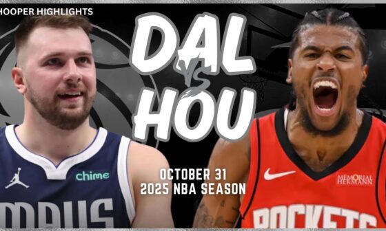 Dallas Mavericks vs Houston Rockets Full Game Highlights | Oct 31 | 2025 NBA Season