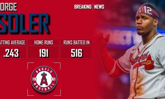 𝐁𝐑𝐄𝐀𝐊𝐈𝐍𝐆 𝐍𝐄𝐖𝐒: Los Angeles Angels Acquire Jorge Soler From Braves | 2024 MLB Offseason