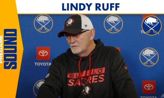 Devon Levi Starts, Dylan Cozens Slides To Wing Against Islanders | Buffalo sabres Coach Lindy Ruff