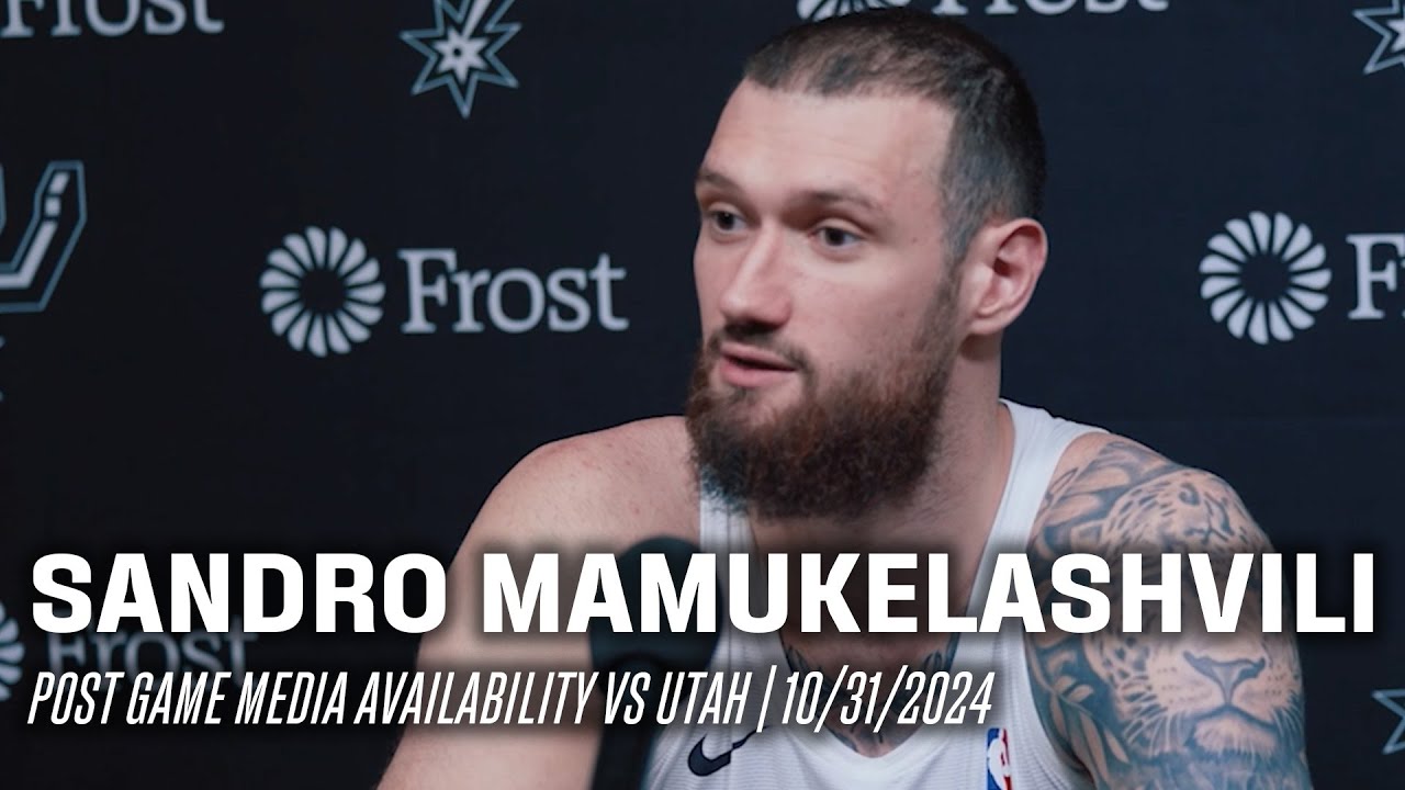 Sandro Mamukelashvili's Postgame vs Utah Jazz | 10.31.2024