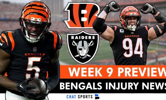 MAJOR Bengals Injury News On Tee Higgins, Orlando Brown Jr + Bengals vs. Raiders Preview, NFL Week 9