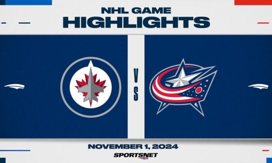 NHL Highlights | Jets vs. Blue Jackets - November 1, 2024