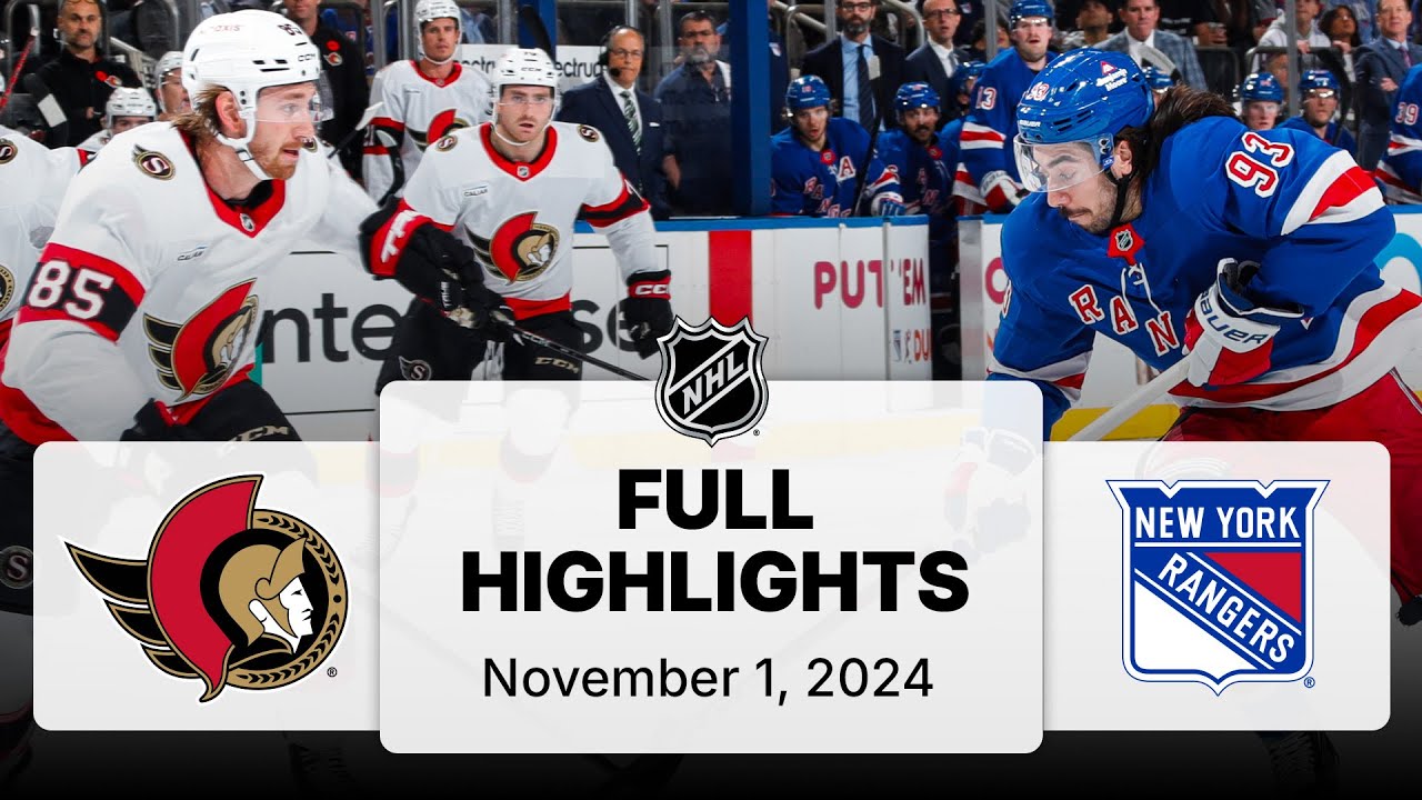 NHL Highlights | Senators vs. Rangers - November 1, 2024