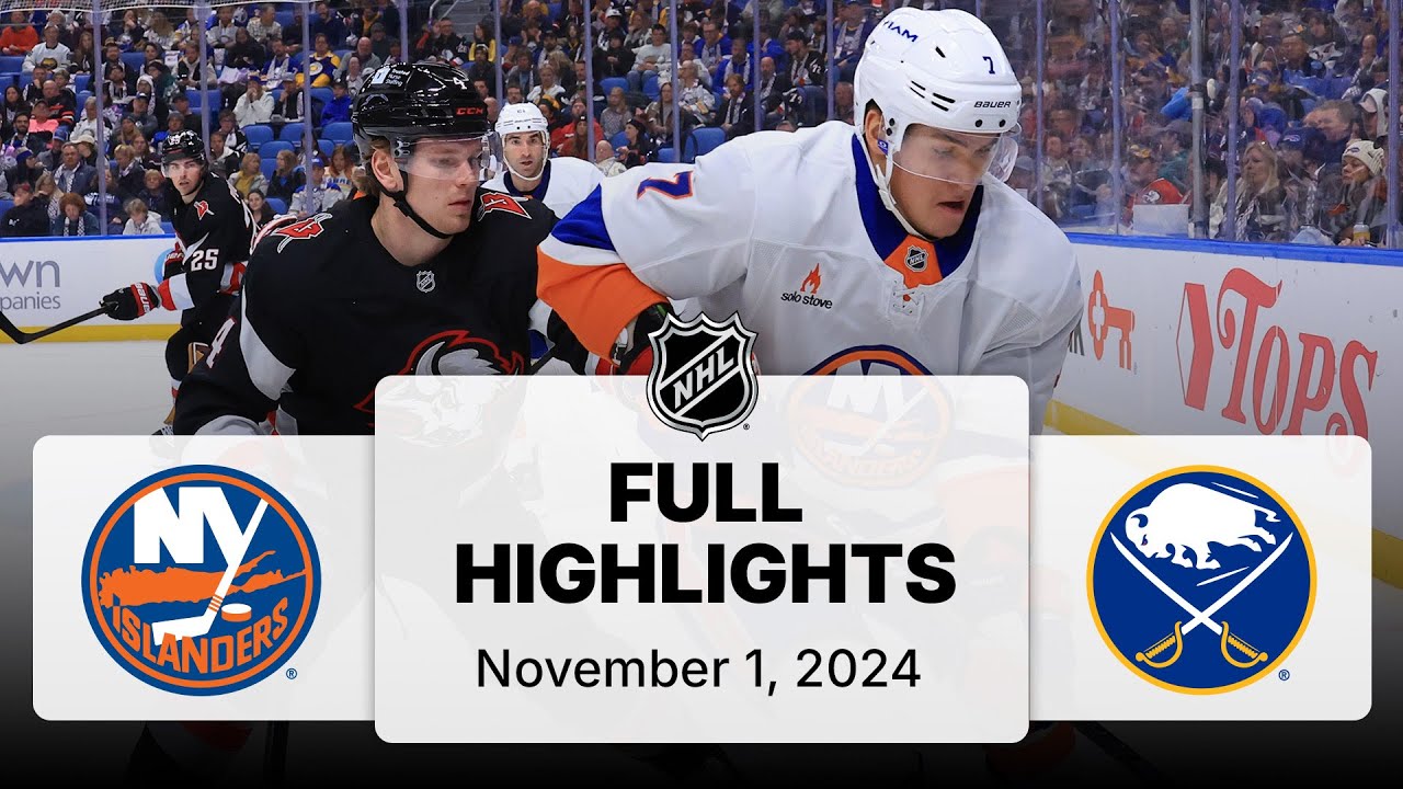 NHL Highlights | Islanders vs. Sabres - November 1, 2024