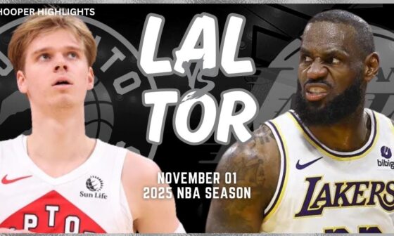 Los Angeles Lakers vs Toronto Raptors Full Game Highlights | Nov 1 | 2025 NBA Season