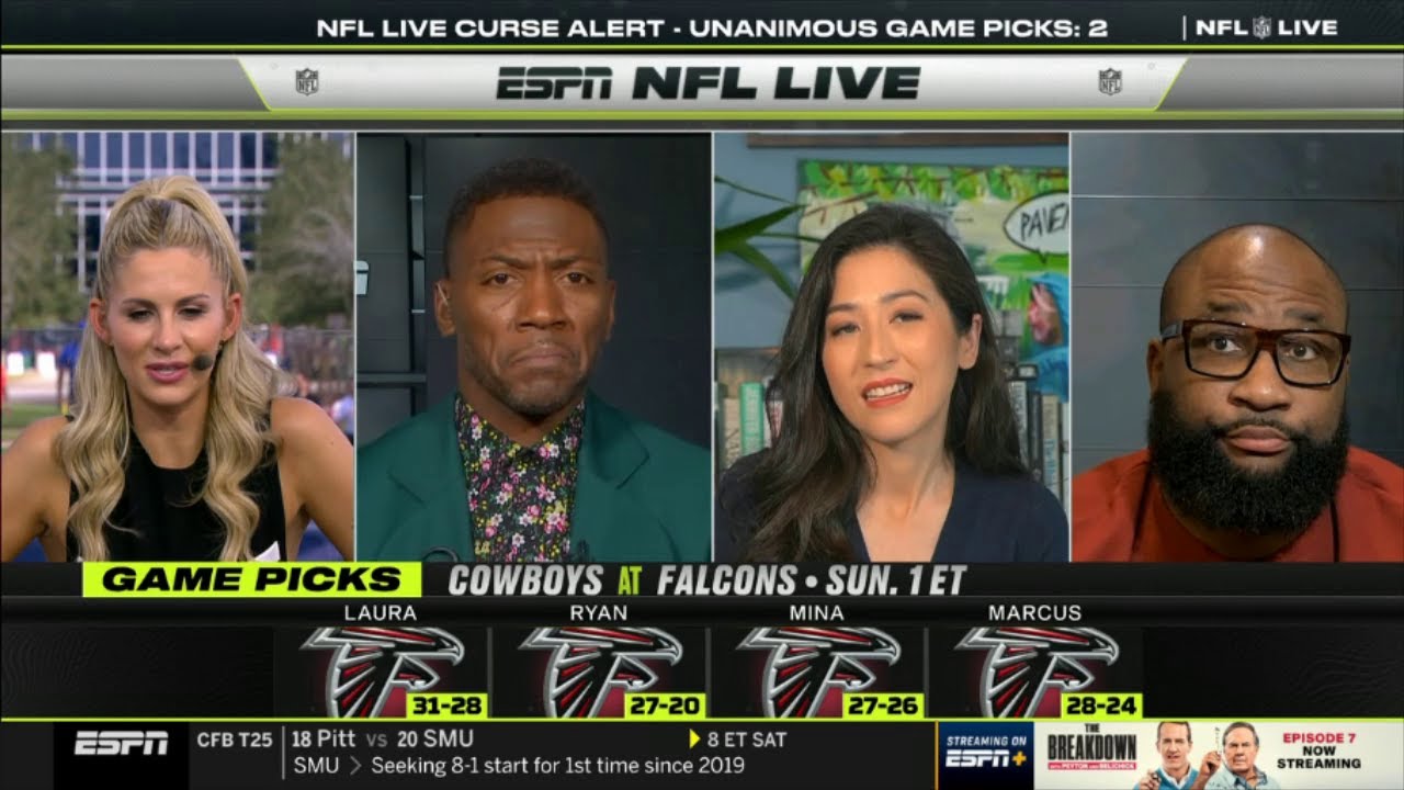 NFL LIVE | "Cowboys' troubles too deep for Dak Prescott"- 100%% ESPN crew picks Falcons ruins Dallas