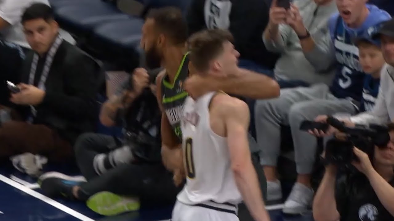 Rudy Gobert Chokes Christian Braun After He Gets Dunked On! Nuggets vs Timberwolves