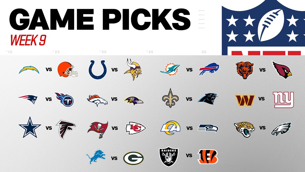 Week 9 Game Picks!