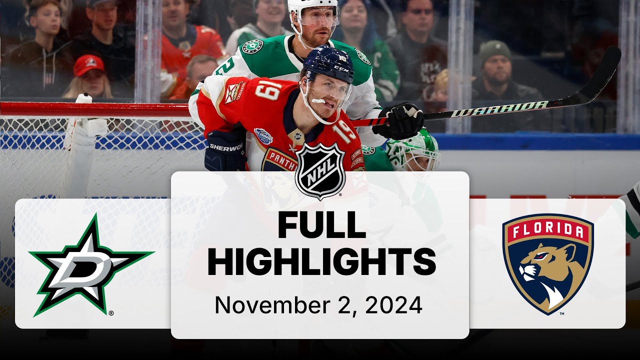 NHL Highlights | Stars vs. Panthers - November 2, 2024 | Global Series Finland