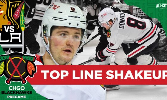 Ryan Donato to top line as Chicago Blackhawks battle Kings in L.A. | CHGO Blackhawks PREGAME Podcast