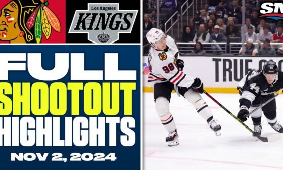 Chicago Blackhawks at Los Angeles Kings | FULL Shootout Highlights - November 2, 2024