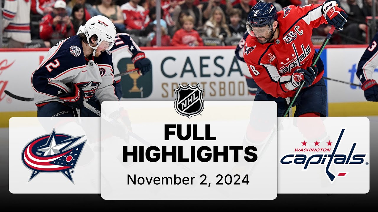 NHL Highlights | Blue Jackets vs. Capitals - November 2, 2024