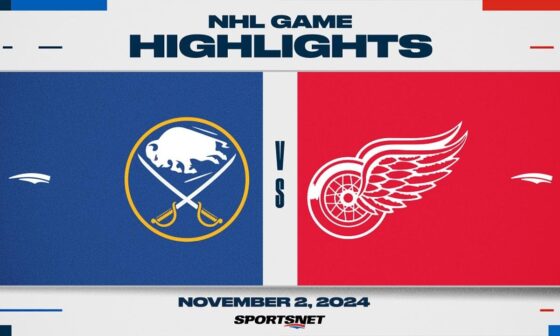 NHL Highlights | Sabres vs. Red Wings - November 2, 2024