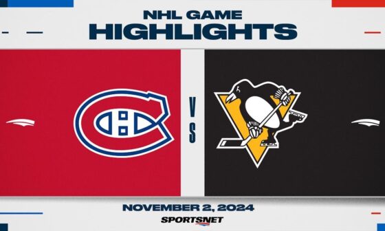 NHL Highlights | Canadiens vs. Penguins - November 2, 2024